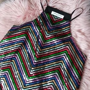 Amanda Uprichard Halette rainbow top